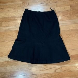 Jil Sander Black Wool Skirt 28 Waist